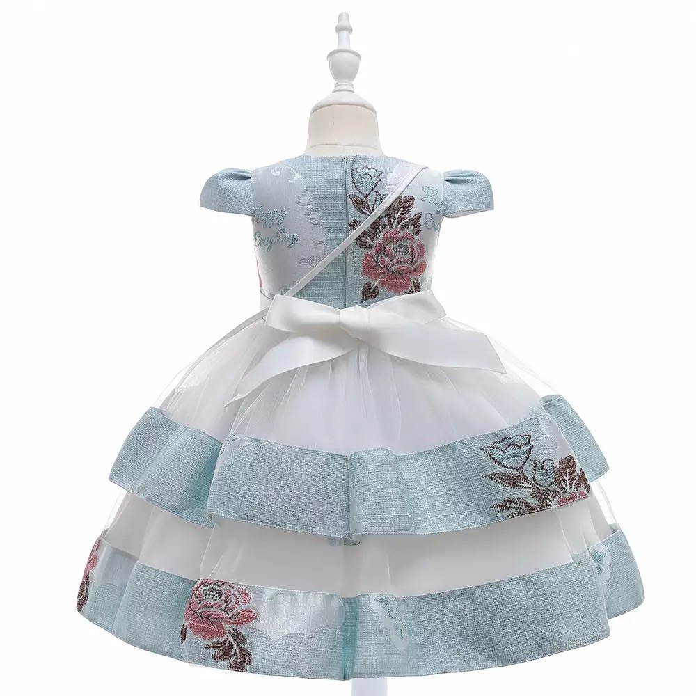 Fancy Embroidered Flower wedding birthday dress - Picture 3 of 7